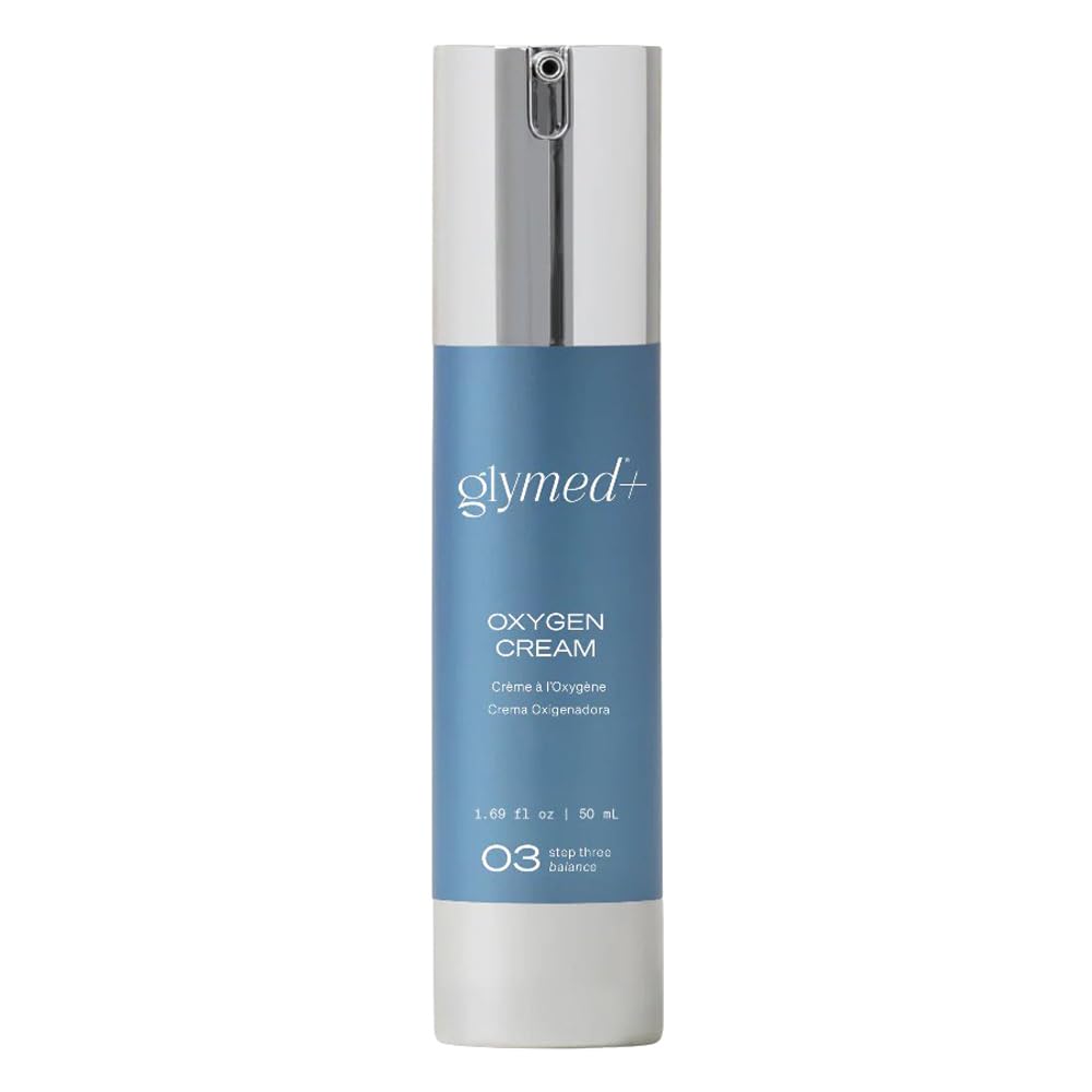 Crème GlyMed Plus Traitement Oxygène pour le visage, revitalise et lisse les traits.