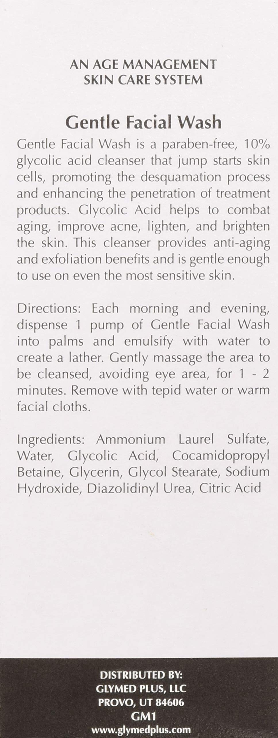 GlyMed Plus lavant visage – texture cremeuse, nettoyage en douceur pour peaux sensibles.