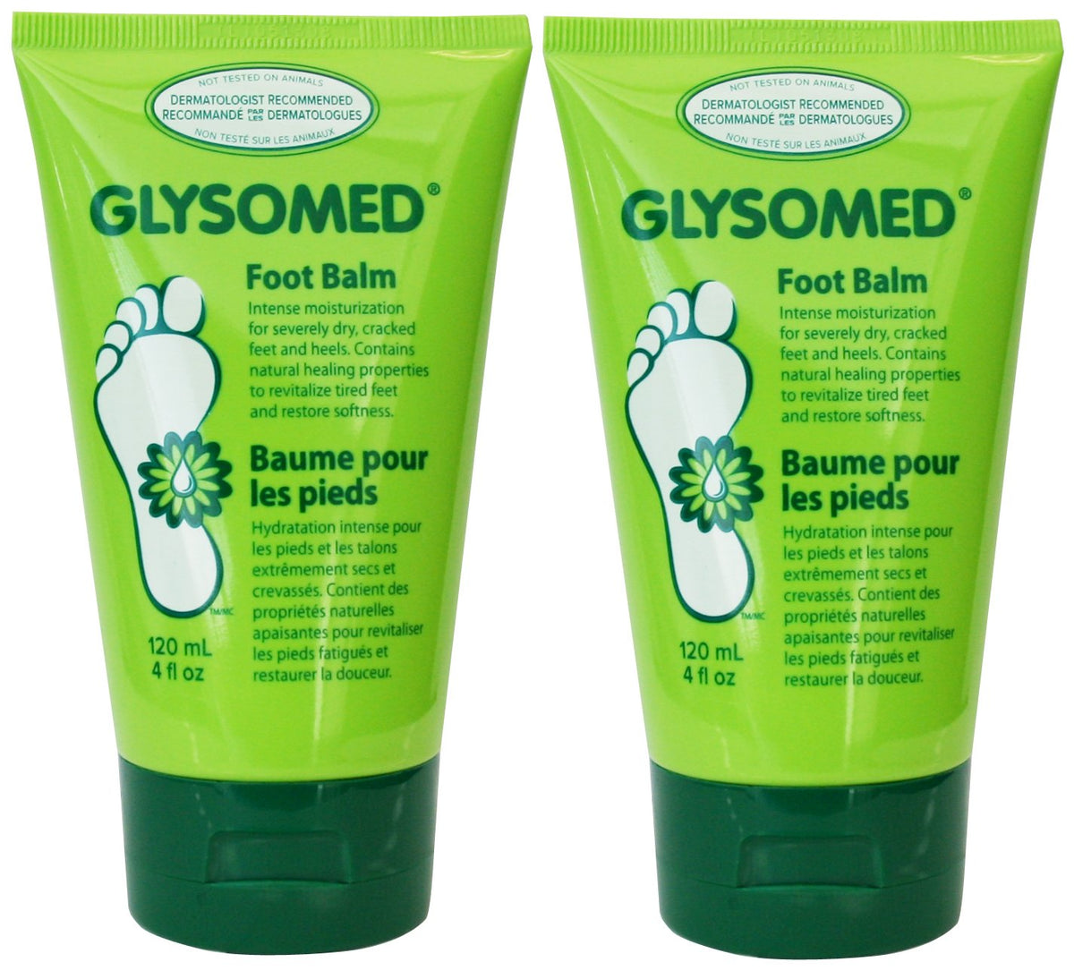 Glysomed baume-pieds – tube 120 ml – hydrate et adoucit les pieds secs.