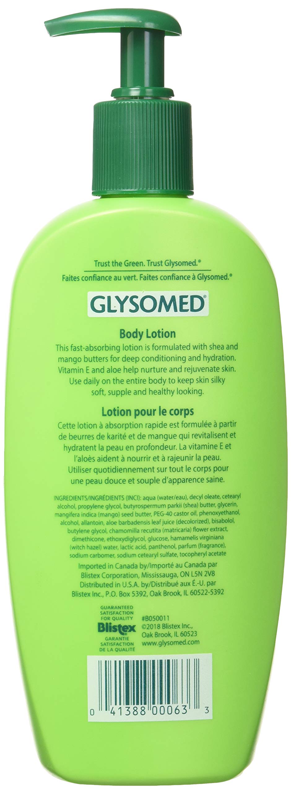Glysomed: glycerine et aloe vera nourrissent la peau durablement.