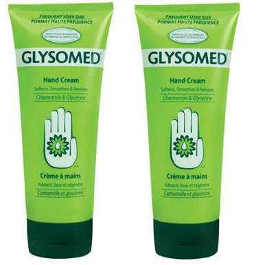 Emballage-mains Glysomed sur étagère pour un usage quotidien.