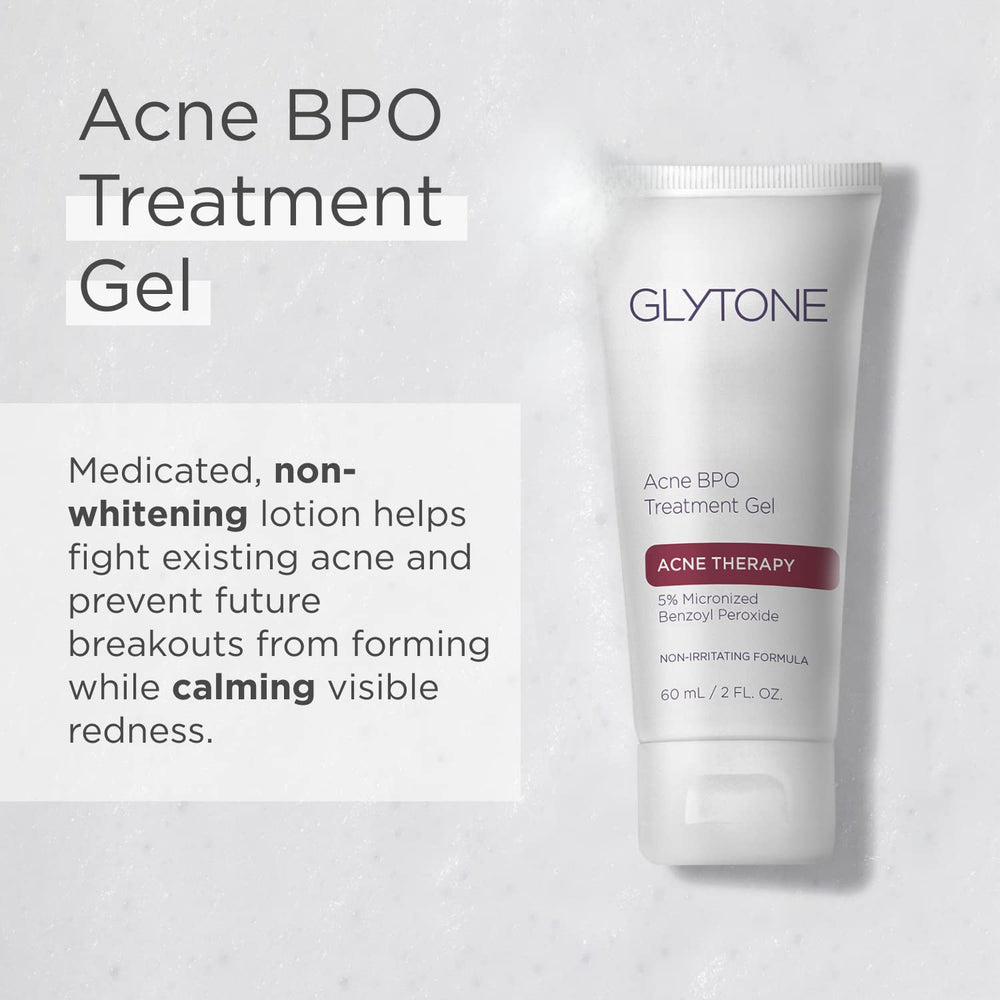 Glytone BPO Gel Acné: réduction des pores et contrôle du sébum.