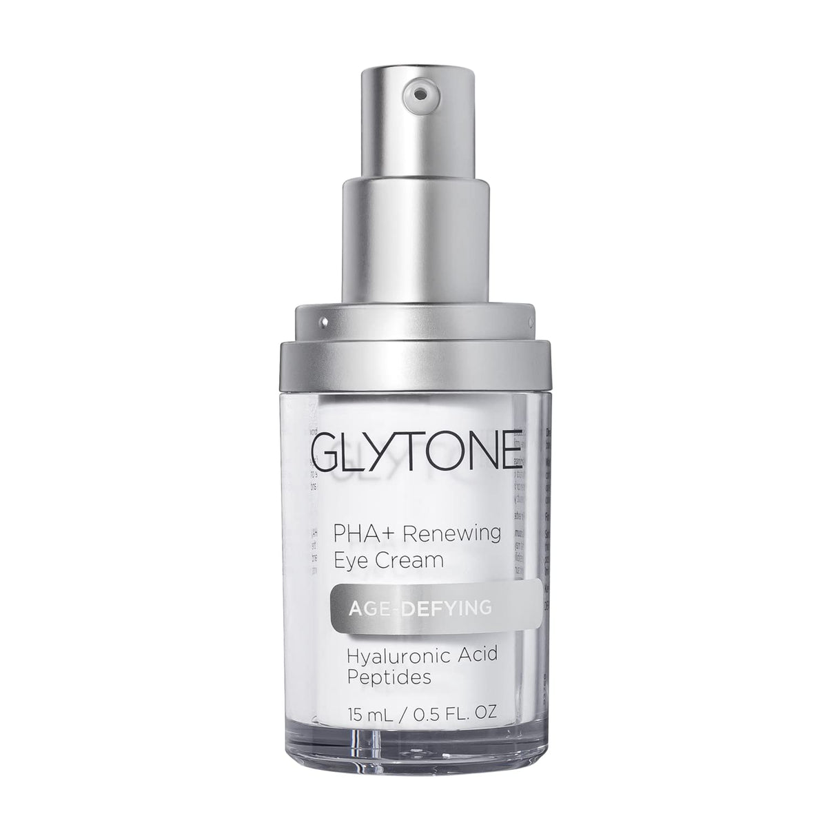 Glytone crème contour des yeux avec bouteille-pompe, soin pratique et hydratant.