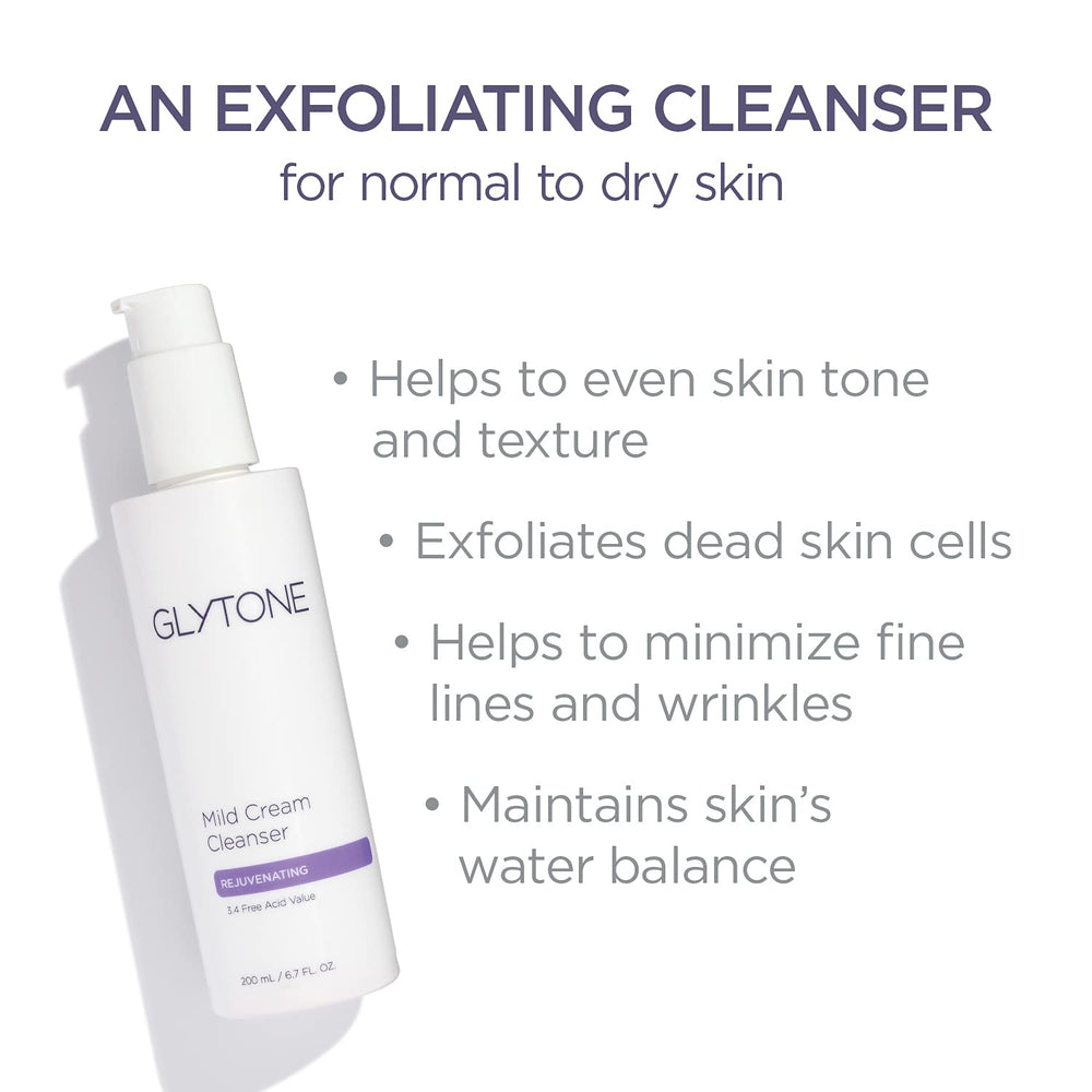 GLYTONE Démaquillant visage; retire maquillage et impuretés tout en hydratant.