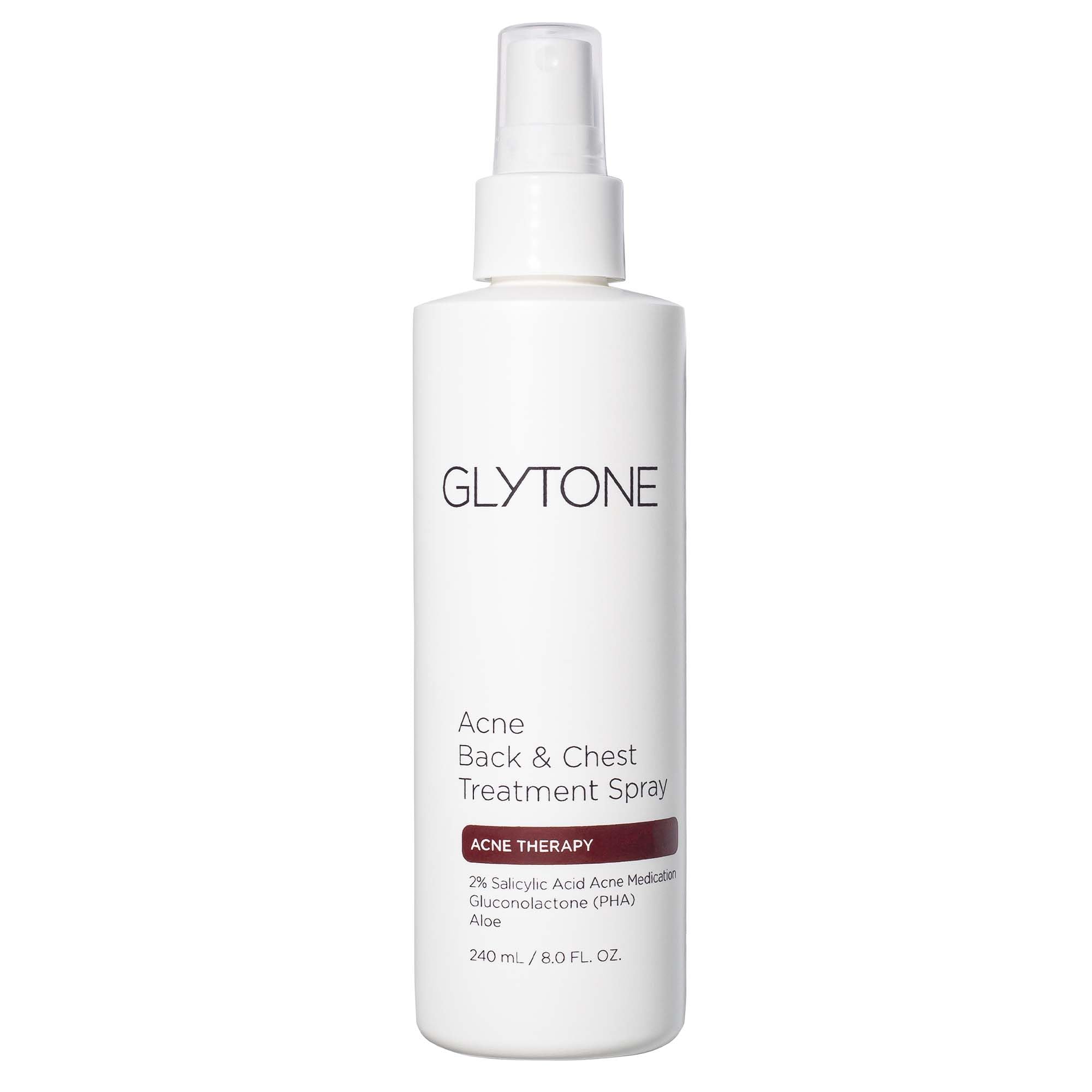 GLYTONE dos-acné pulvérisateur : application ciblée pour nettoyer les pores et prévenir les nouvelles imperfections.