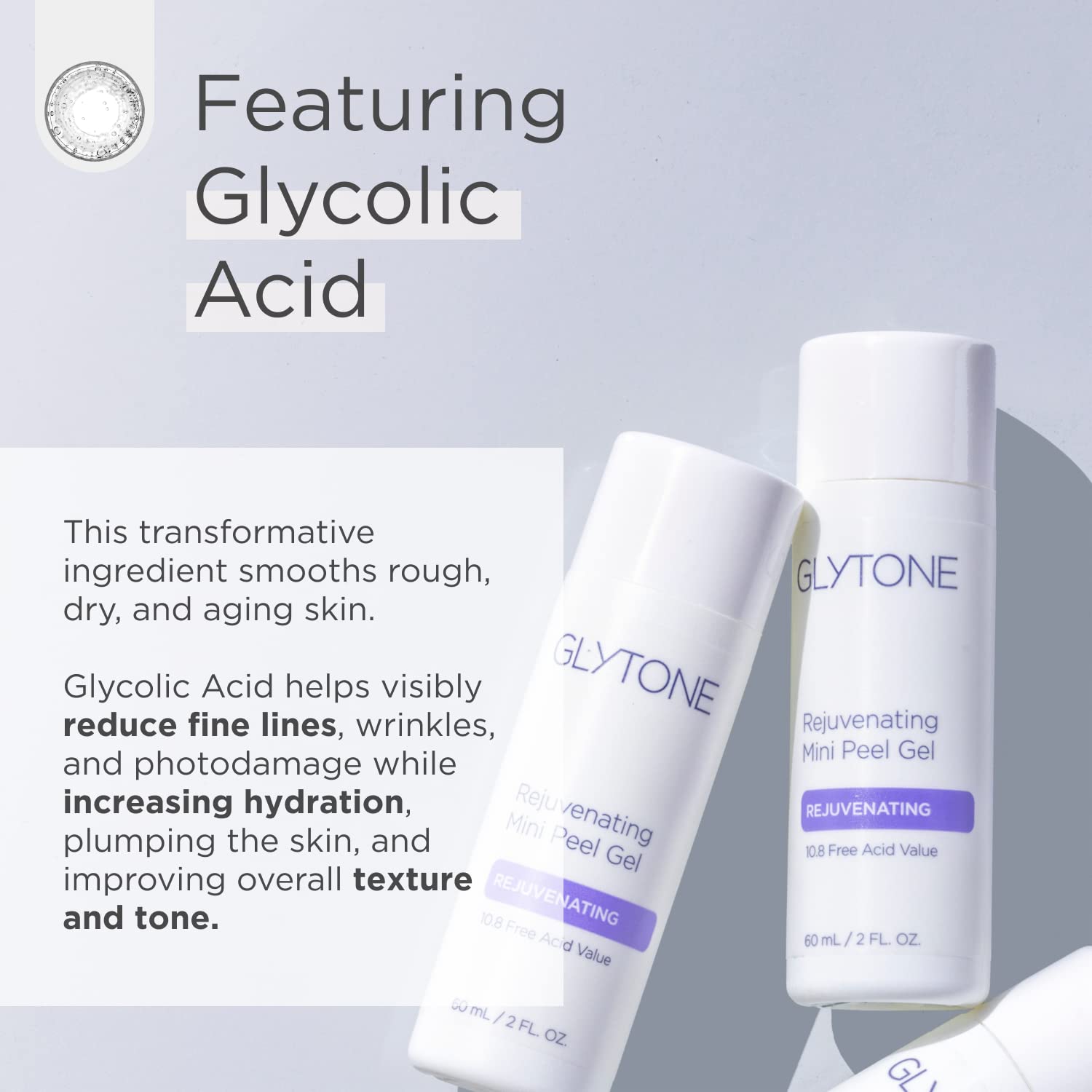 Texture du gel exfoliant Glytone prête à l’emploi