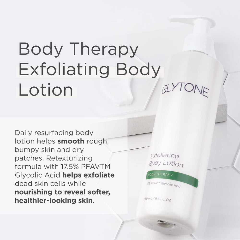  GLYTONE Lotion Corps Texture peau lisse: amélioration des rugosités et du grain.