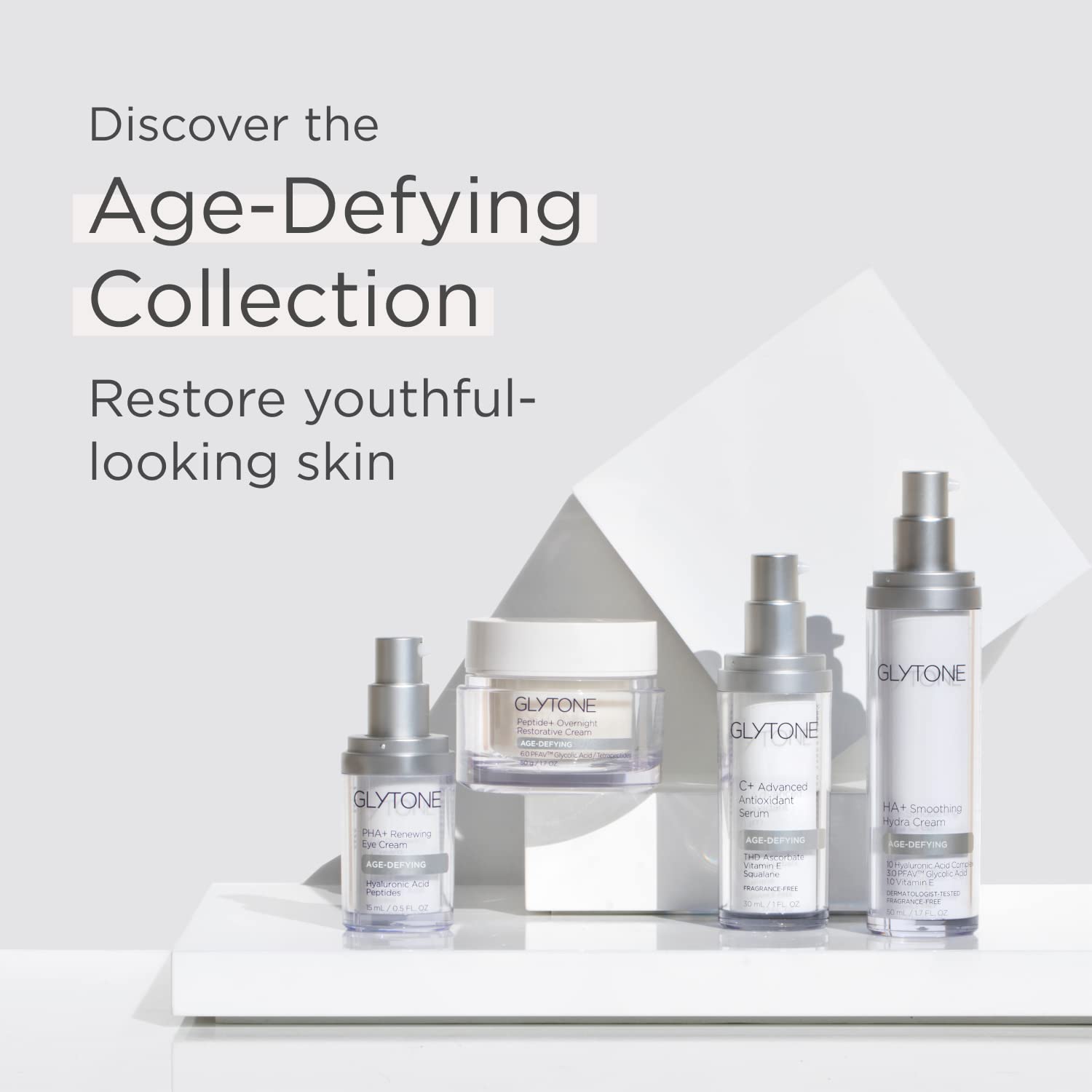 GLYTONE Peptide+ Crème Nuit éclat – réveil d’un teint lumineux.