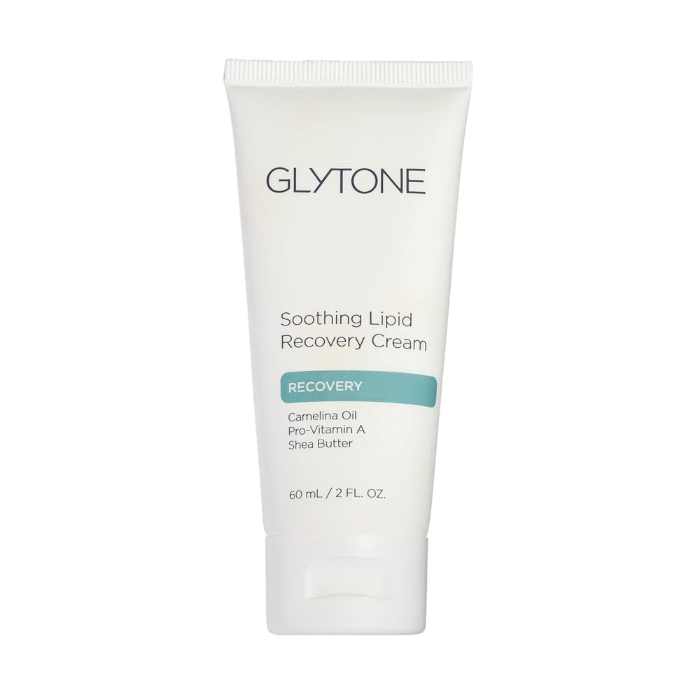 Glytone Crème Lipides Apaisante — flacon pompe, hydratation durable pour peaux sensibles.