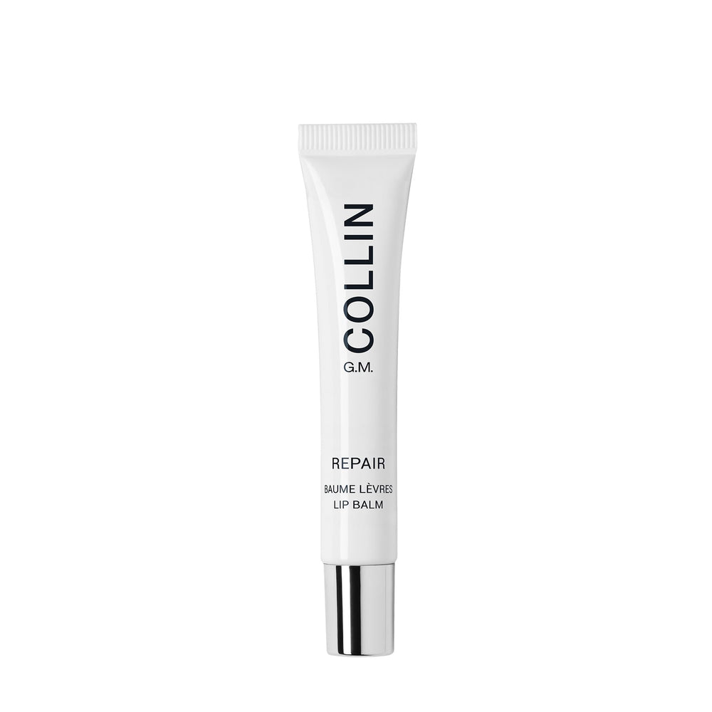 Baume réparateur G.M. COLLIN sur étui, hydratation durable et confort des lèvres.