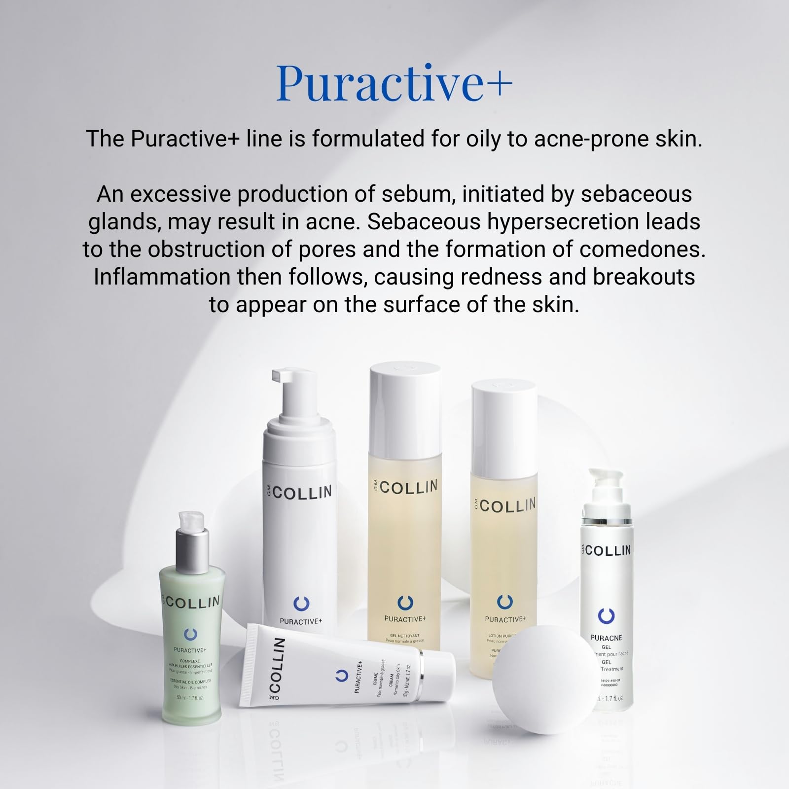 Nettoyage en profondeur des pores avec Puractive+ pour peau clarifiée.