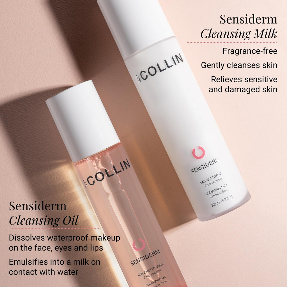 Peau hydratée après l'utilisation du lait démaquillant Sensiderm