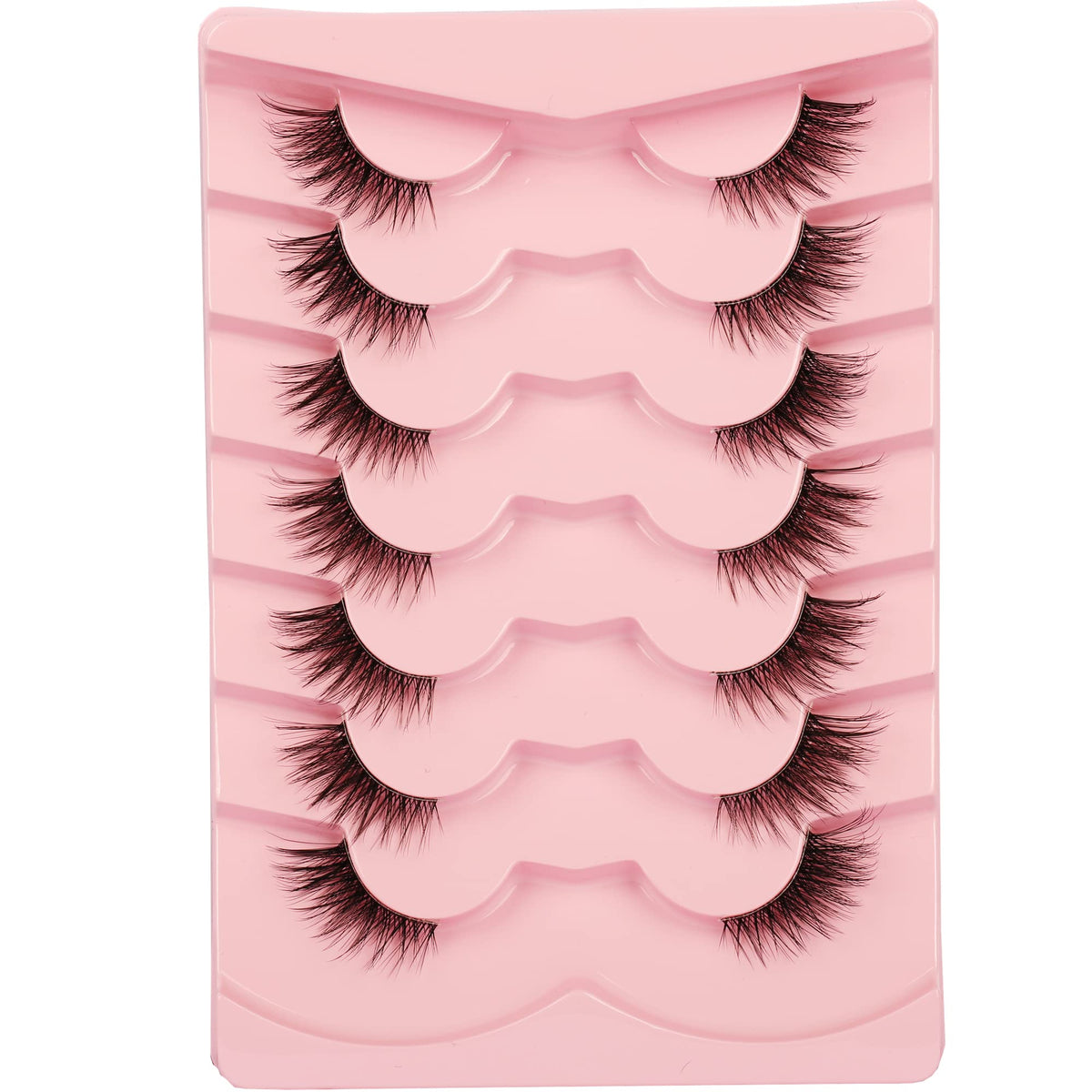 Cils Gmagictobo demi-longs avec bande transparente, rendu naturel et léger.