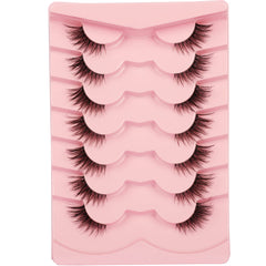 Cils Gmagictobo demi-longs avec bande transparente, rendu naturel et léger.