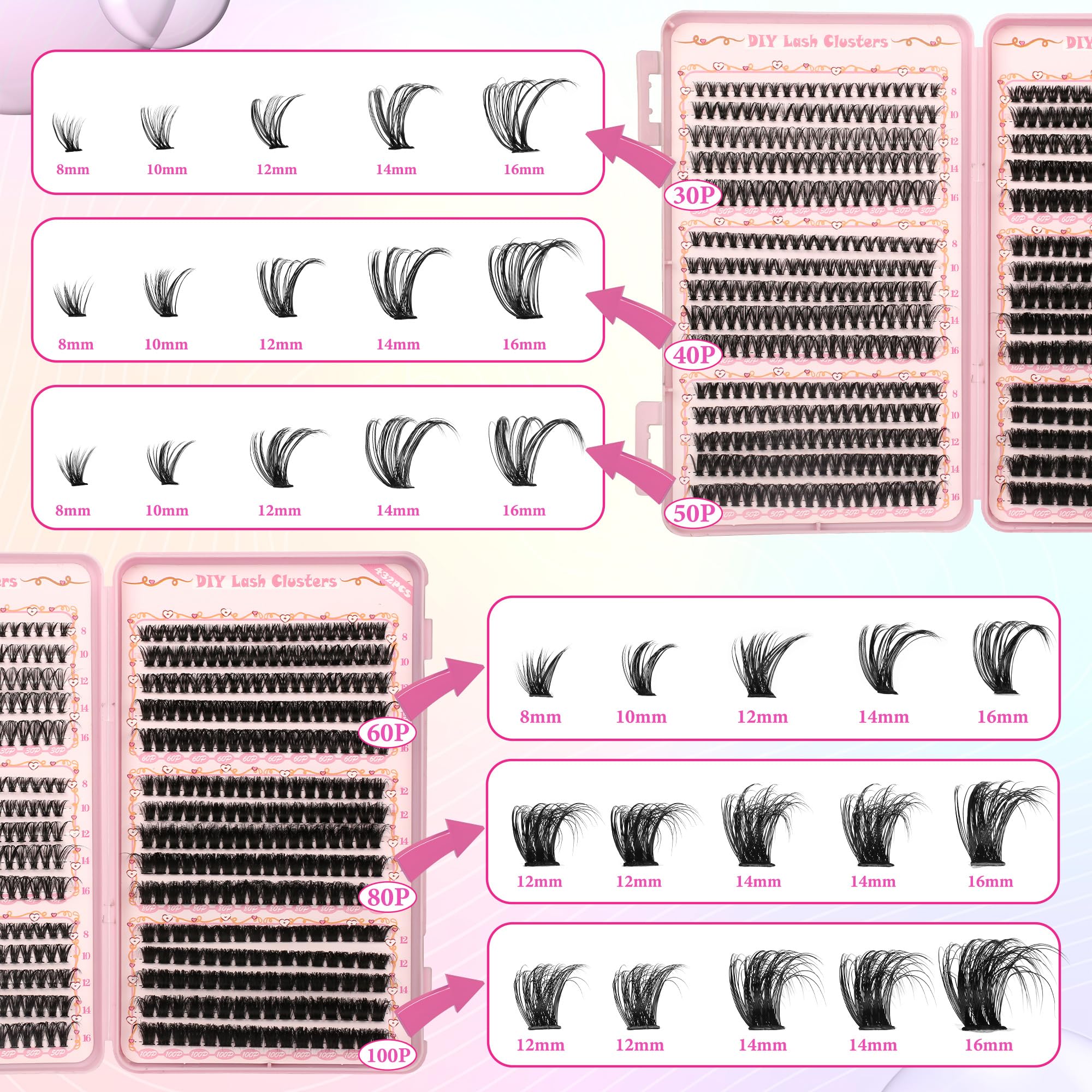 Gmagictobo cils extension individuels pour une apparence personnalisée.