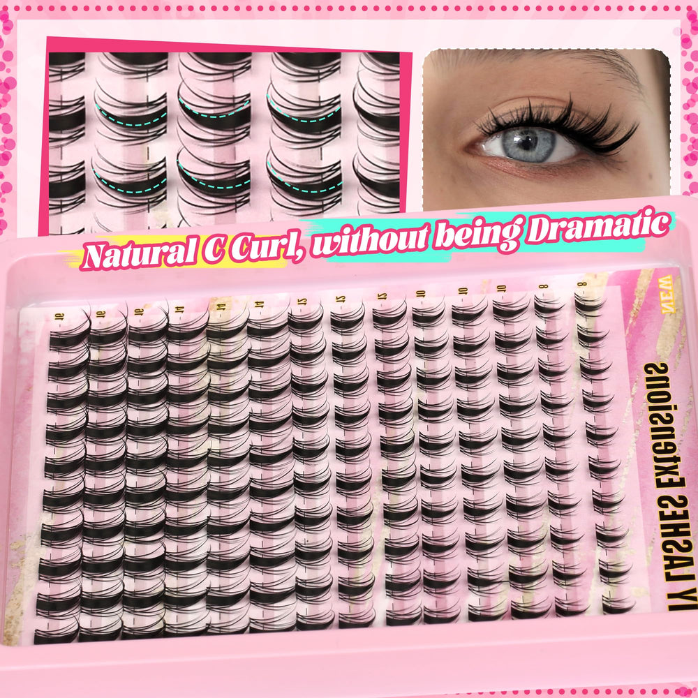 Gmagictobo ensemble 140 clusters : kit complet pour maquillage des yeux à domicile.