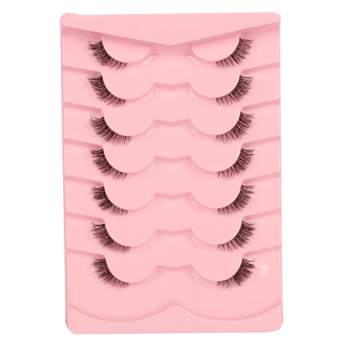 Gmagictobo Faux Cils Courts Naturels, demi-cils légers, bande transparente, look discret.