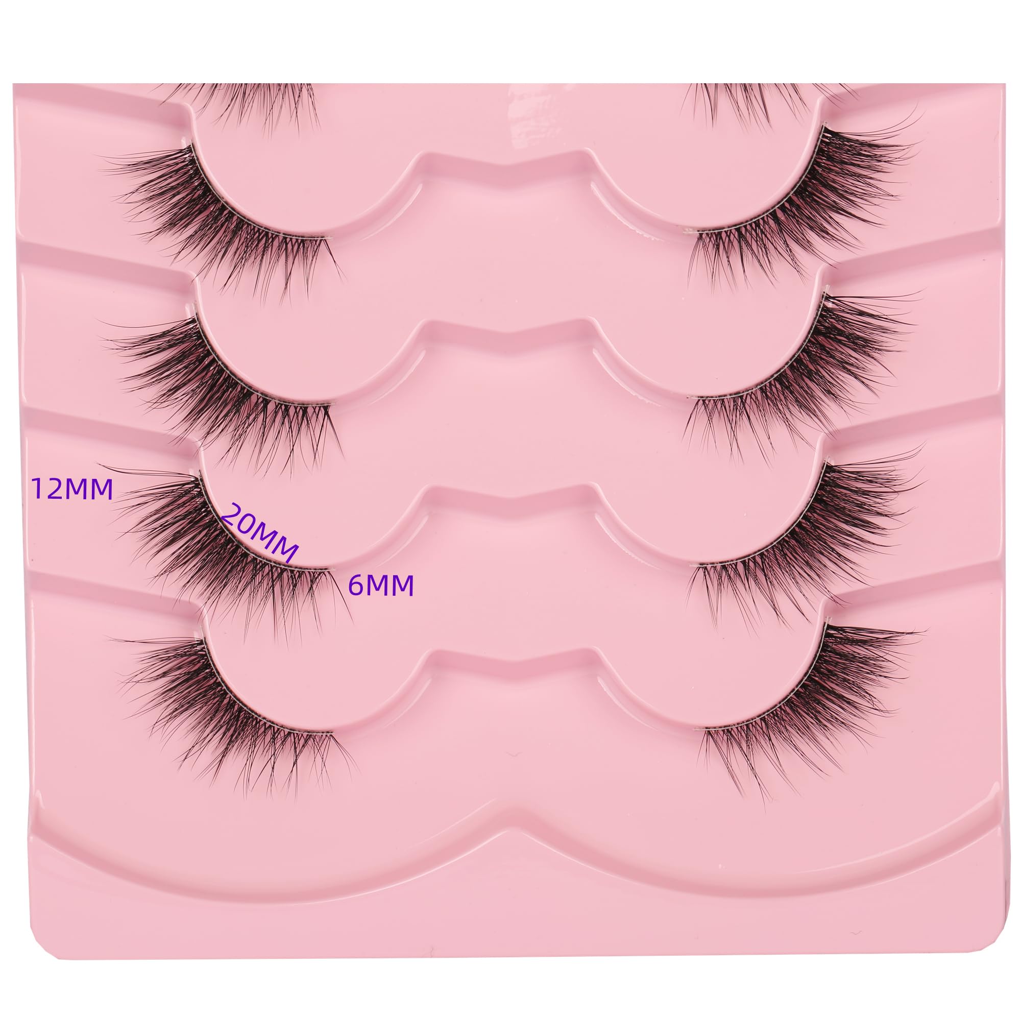 Gmagictobo demi-cils: bande 20 mm pour un effet naturel et subtil.