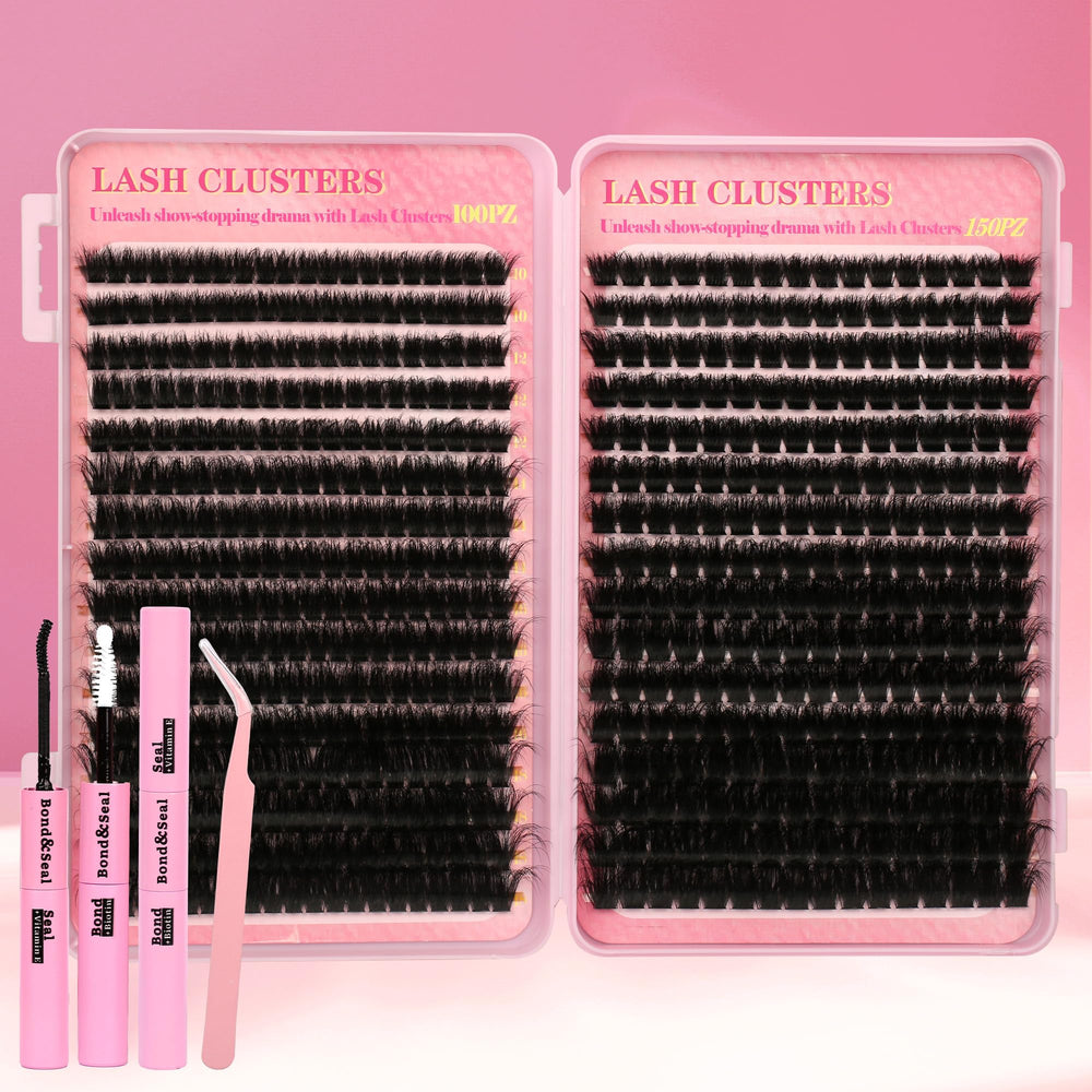 Gmagictobo kit clusters cils 560pcs, ensemble complet pour extensions à domicile.