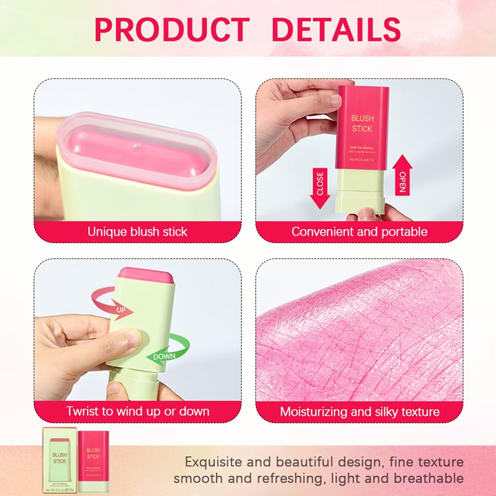 GMaxit Blush Stick couleur longue tenue sur les joues