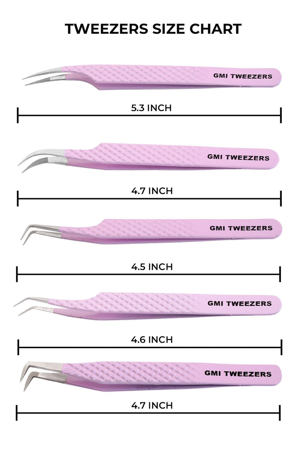 GMI Tweezers isolation-cils pour séparer les cils sans contact.