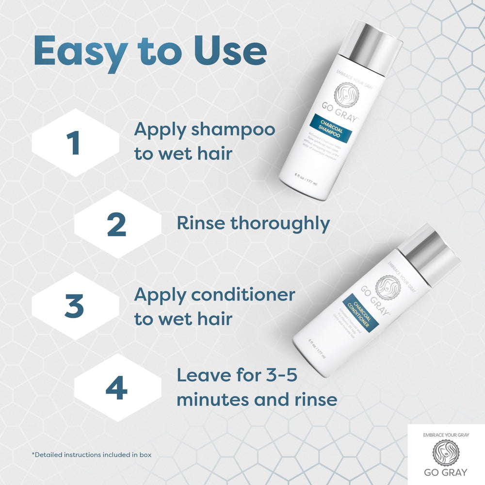 Go Gray Provitamine B5 et avoine – cheveux nourris et plus souples.