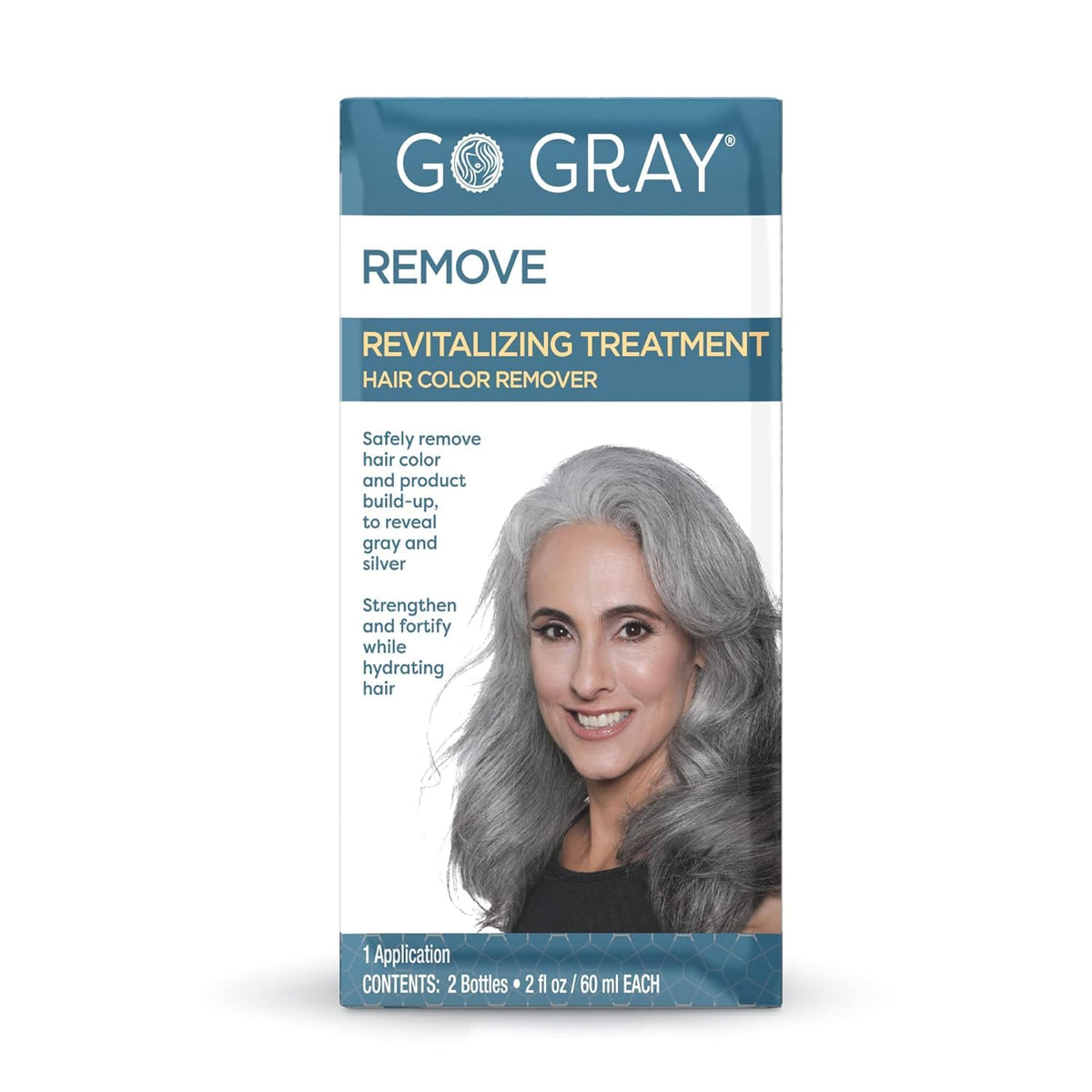 Go Gray Remove emballage et flacon, démarrage facile du processus