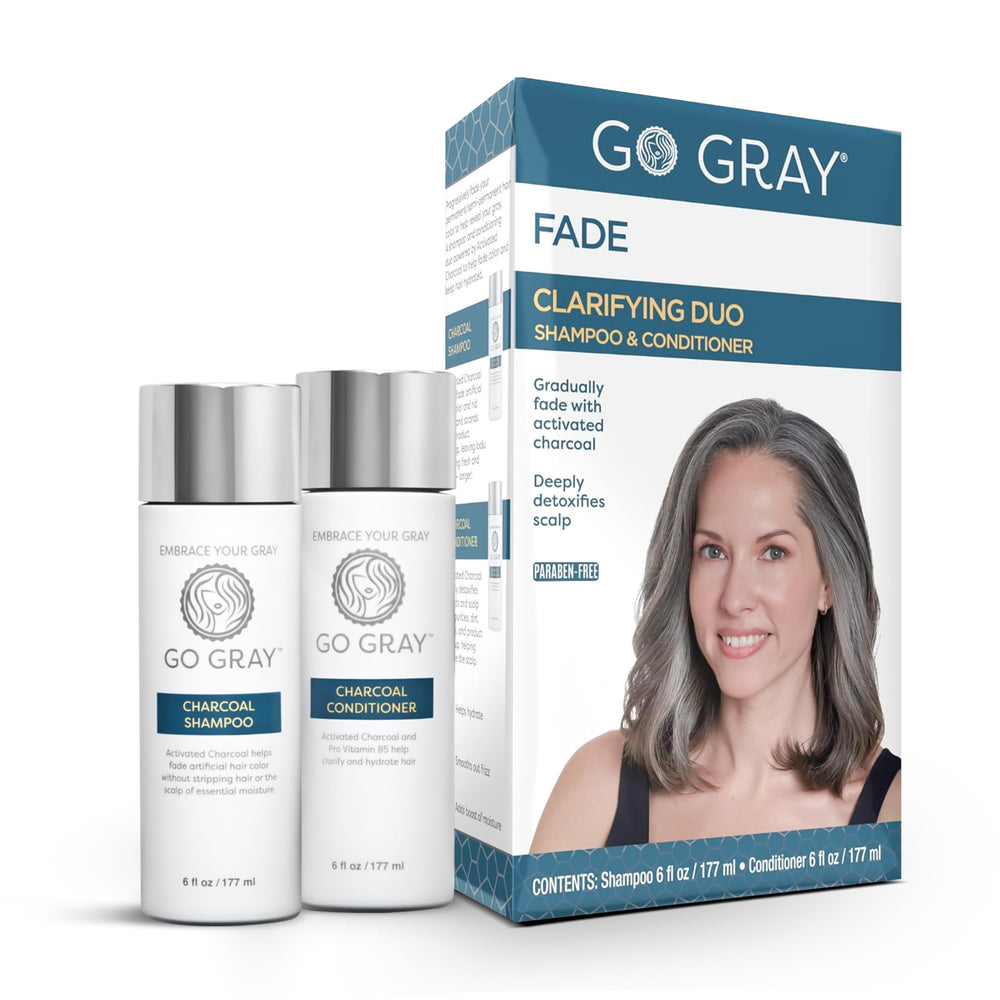 Go Gray Traitement System Fade, ensemble clairifiant, aide à estomper les colorations.