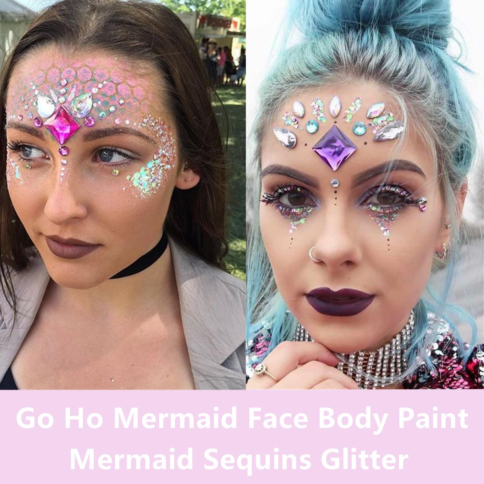 Go Ho application de paillettes facile et rapide pour le visage