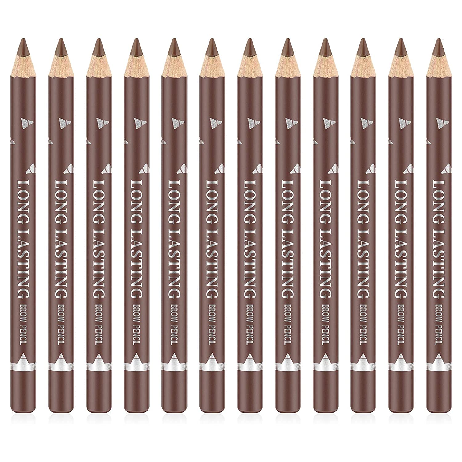 Go Ho crayon sourcils brun moyen pack 12 pièces tenue longue durée