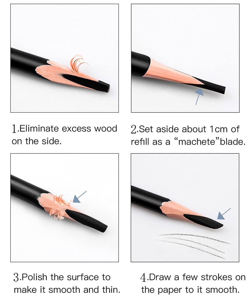 Go Ho crayon sourcils brun moyen kit pratique cadeau idéal