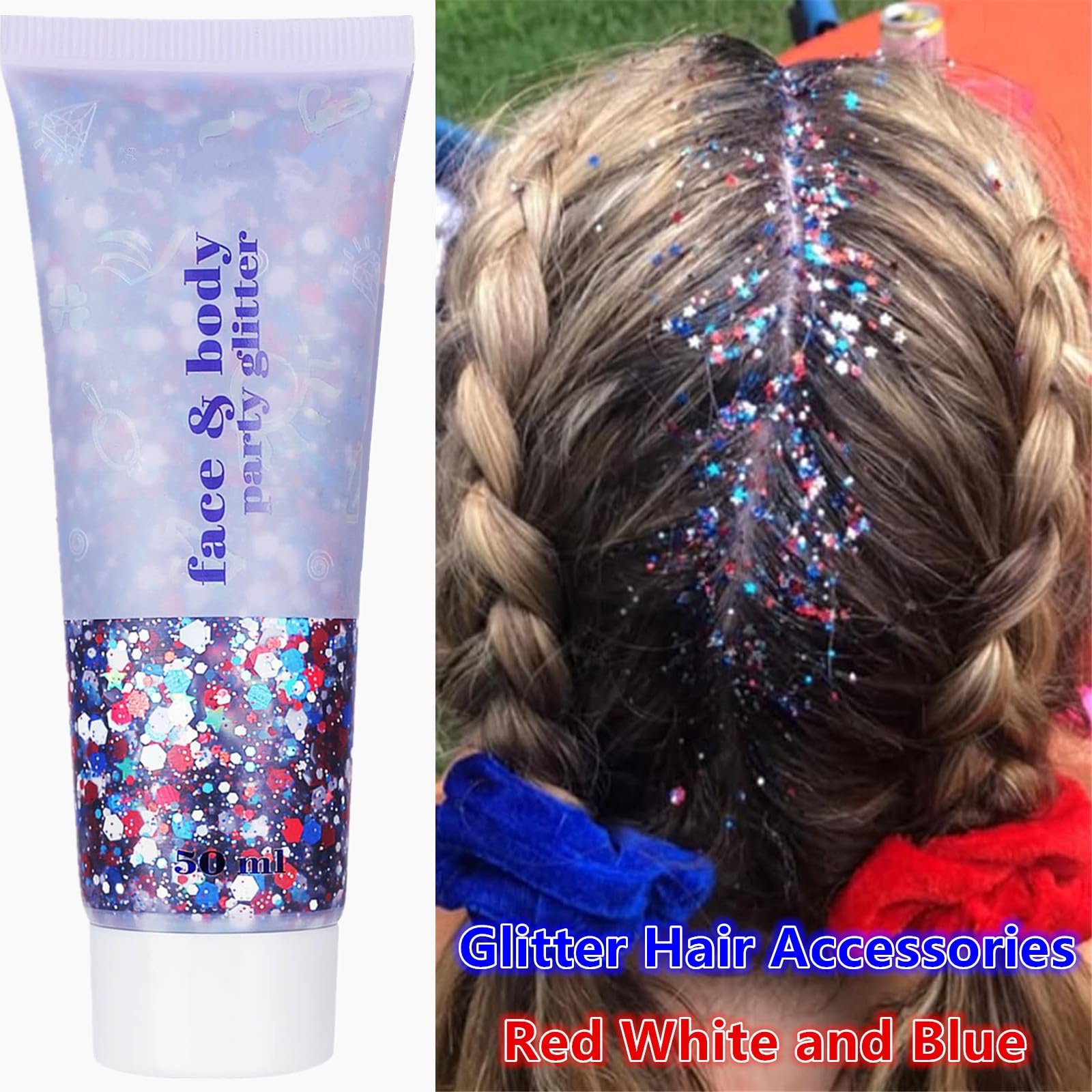 Go Ho Glitter éclat durable pour peau et cheveux lors d un événement