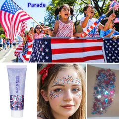 Go Ho Glitter paillettes tailles variées pour rendu multidimensionnel sur peau et cheveux