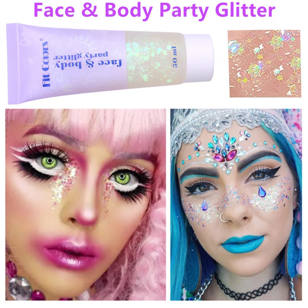 Go Ho paillettes holographiques cheveux pour brillance durable