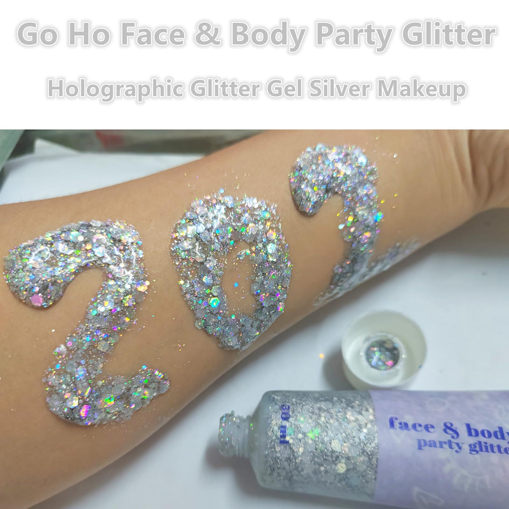 Go Ho paillettes holographiques yeux lèvres avec effet arc-en-ciel