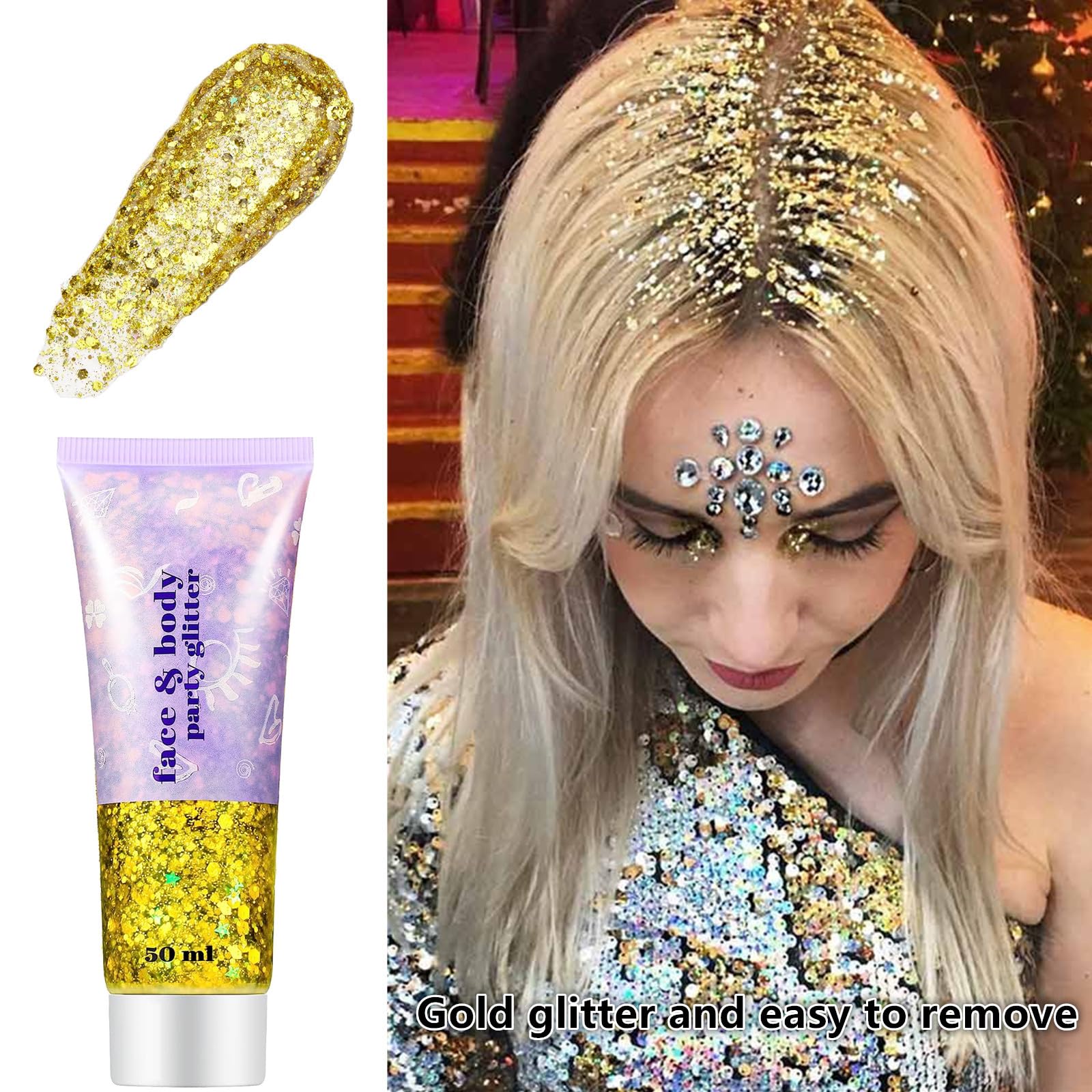 Go Ho paillettes vegan et cruelty-free, formule sûre pour la peau sensible.
