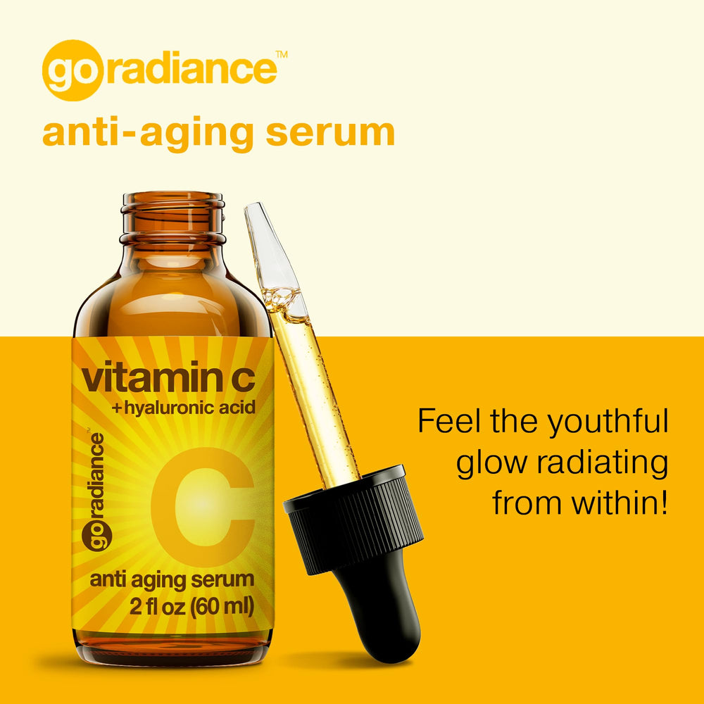 Go Radiance sérum vitamine C 20% – texture fluide et absorption rapide.