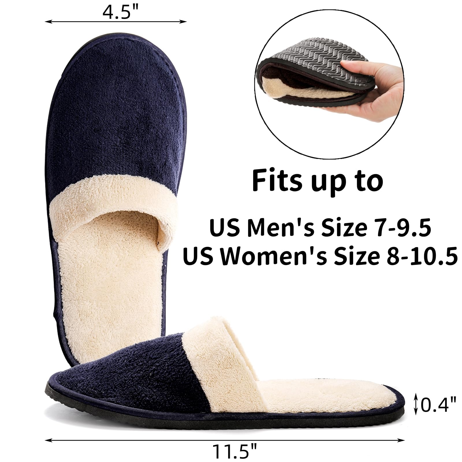 Goaste chaussons antidérapants, semelle résistante pour marcher en sécurité.