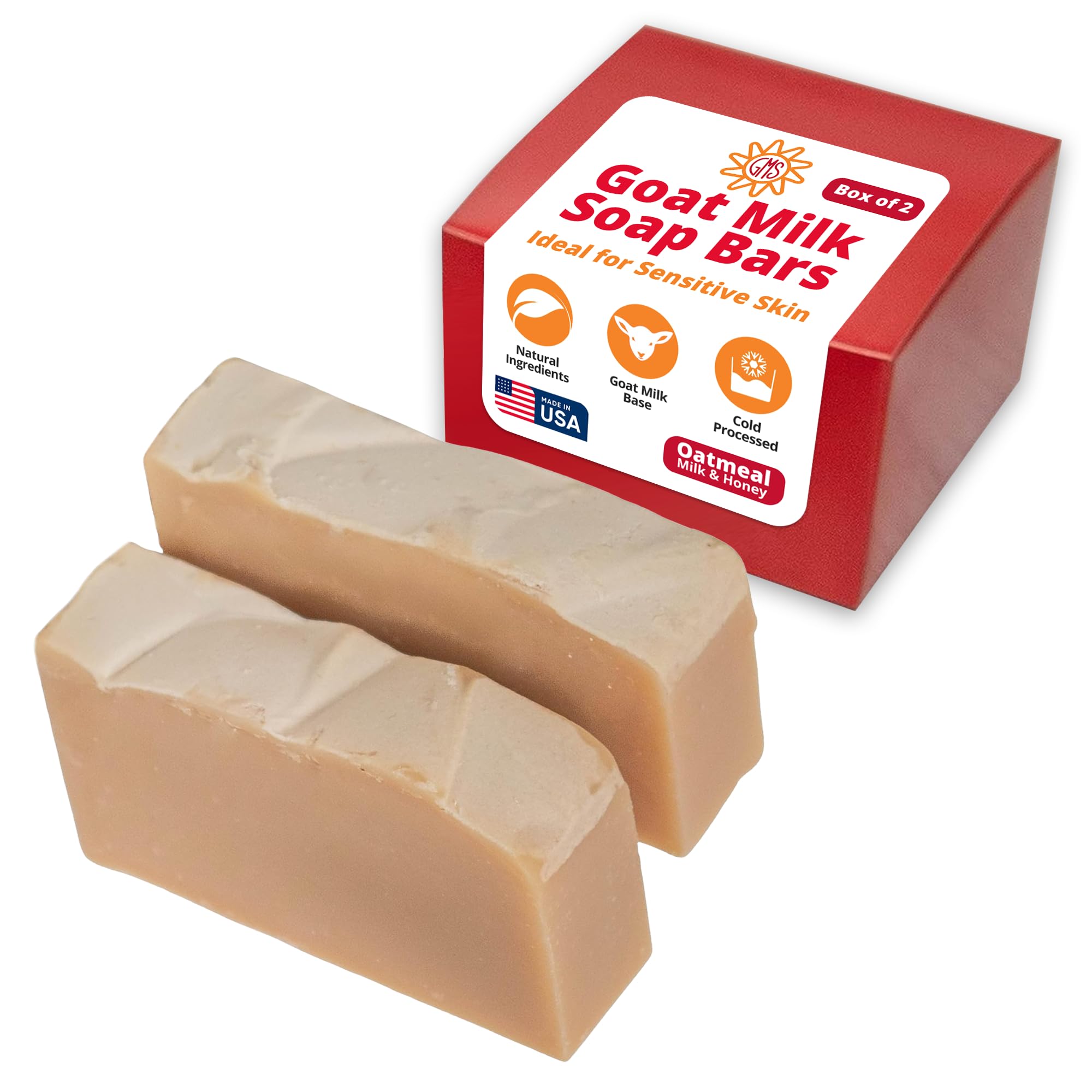 Goat Milk Stuff Savon lait chèvre avoine miel, texture crémeuse pour peau sensible.
