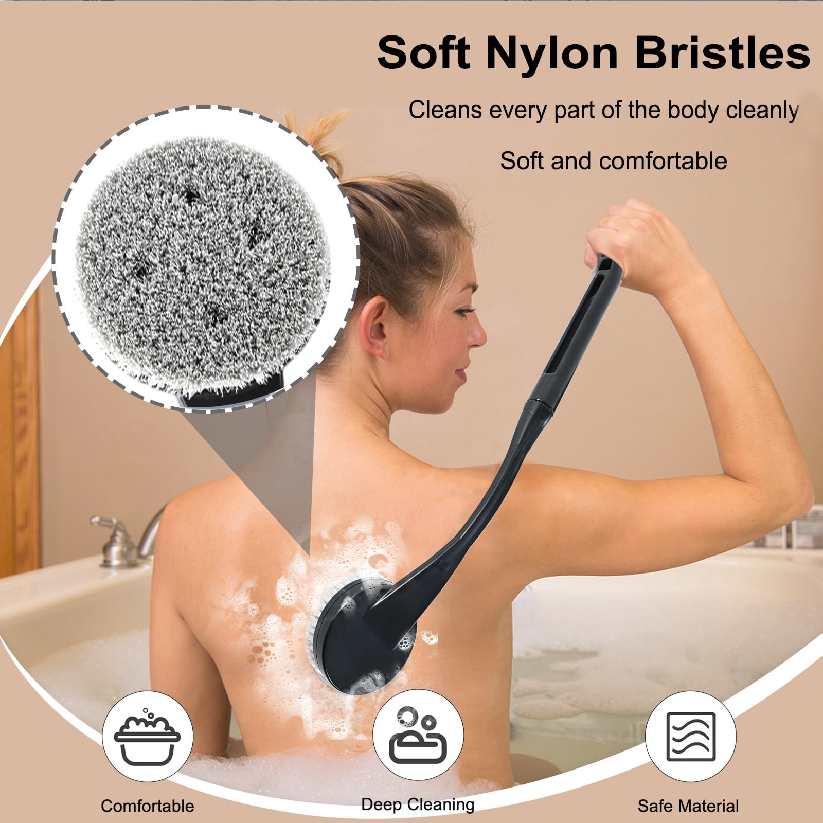 Gobiteli brosse-douche design leger etanche pour la douche