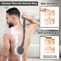 Gobiteli brosse-douche poignee antiderapante pour une prise sûre.