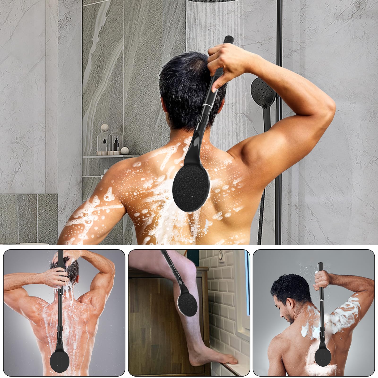 Utilisation nomade Gobiteli brosse douche portable en voyage