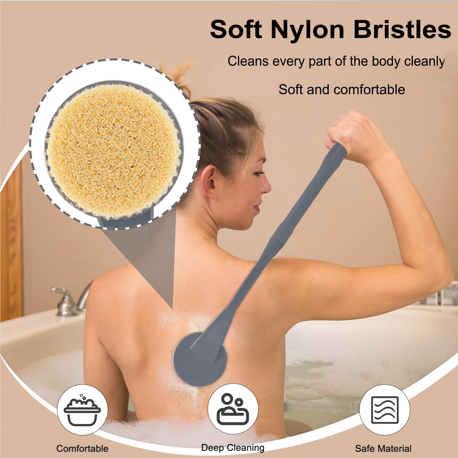 Gobiteli brosse-douche tête amovible pour le nettoyage ciblé.