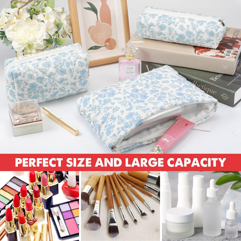 Gocvo grande trousse maquillage 9x6,5 pouces, grande capacité pour voyage quotidien.