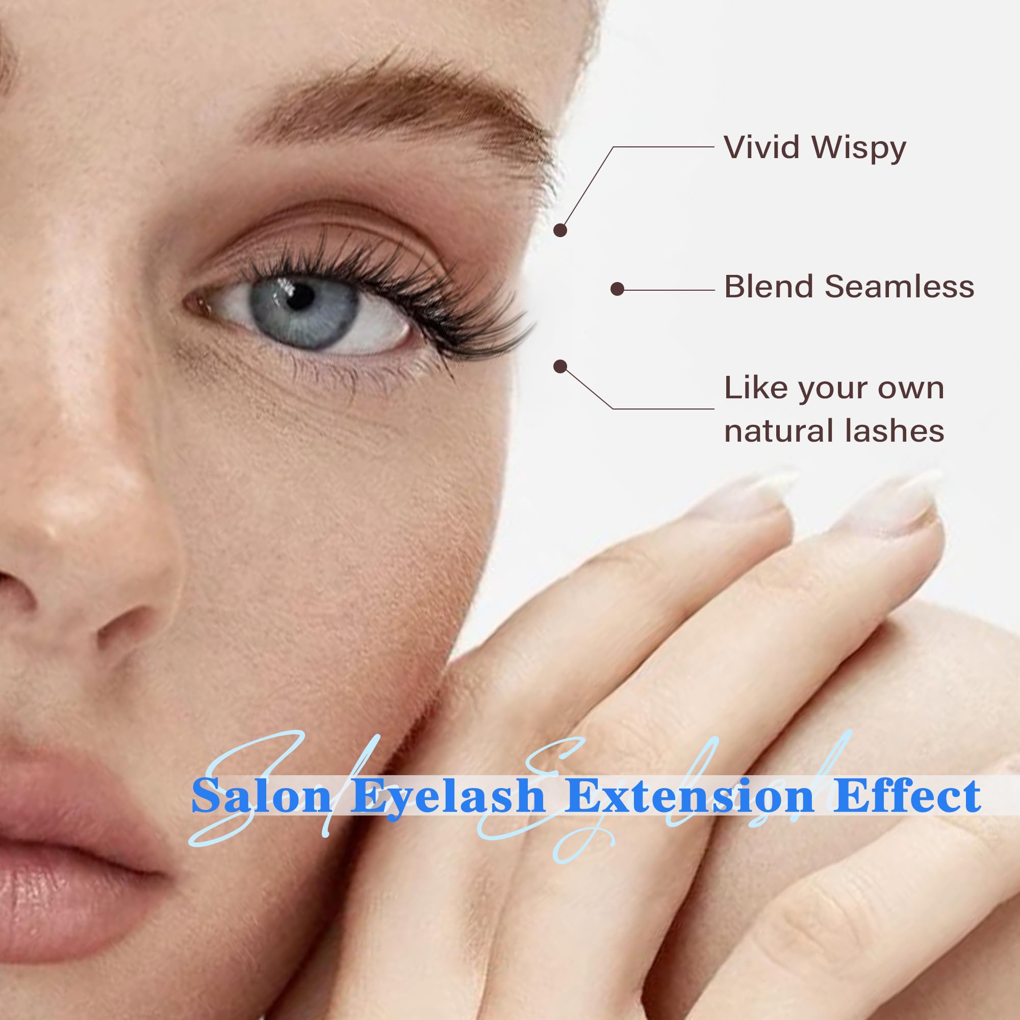 Goddvenus cils longue tenue forme C-Curl pour effet salon à domicile.