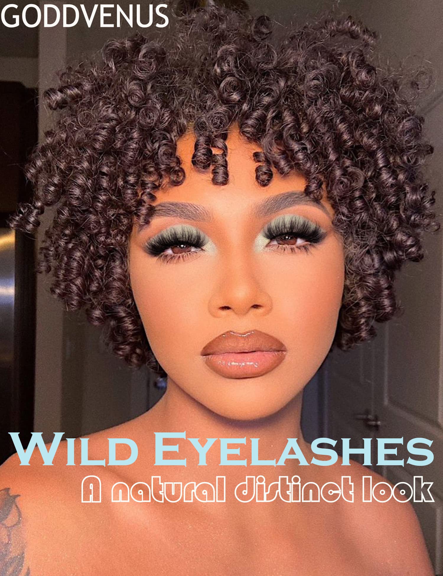 Goddvenus cils mink courbe D elegante 8D 20mm: allure dramatique maîtrisée.