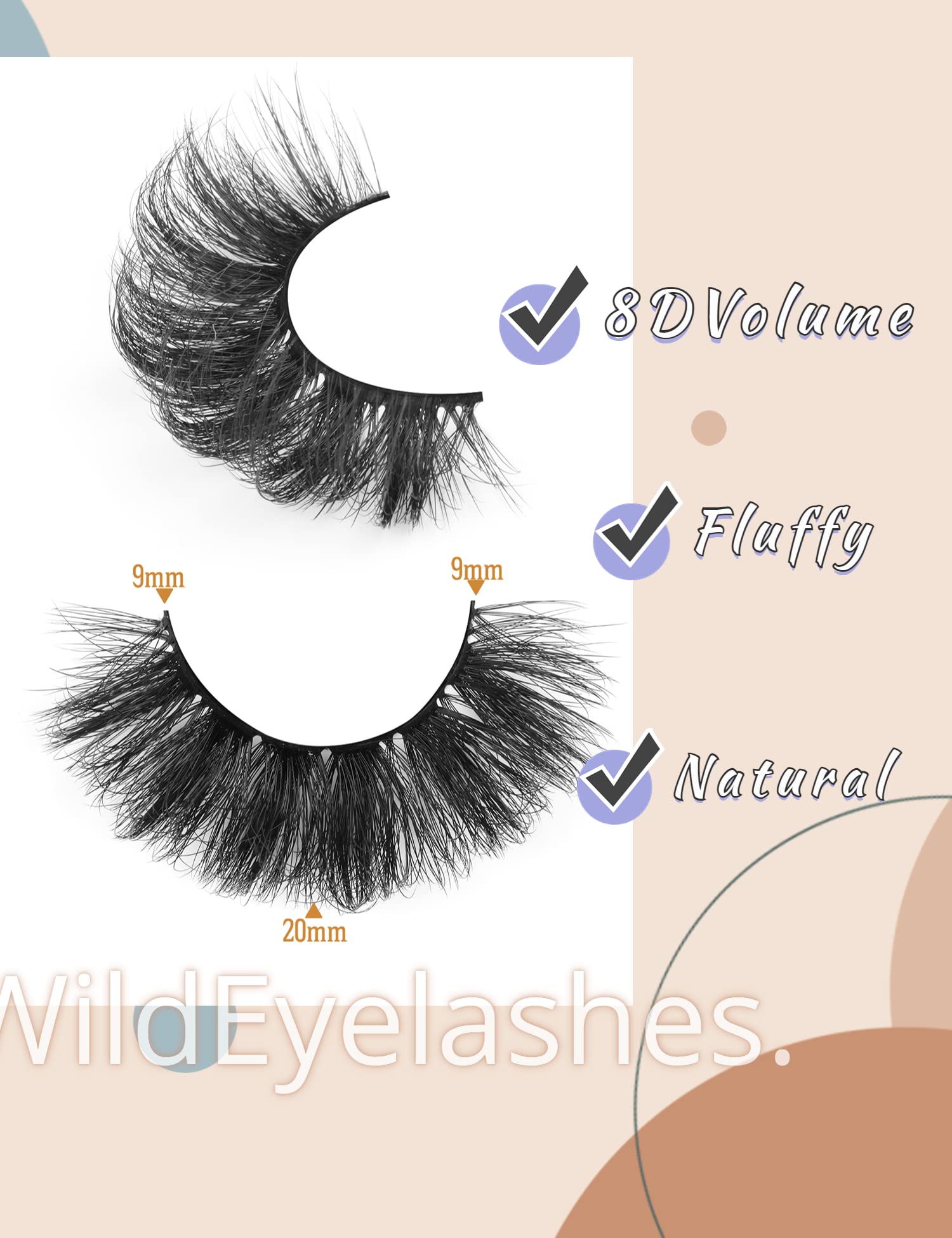Goddvenus cils mink longueur 20mm courbe D: allure élégante et glamour.