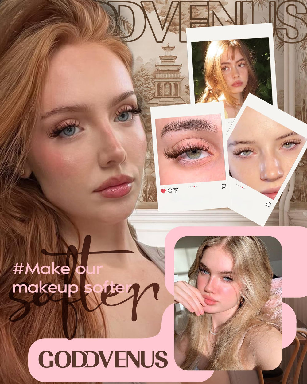 Goddvenus ensembles cils brun longueurs variees 10-16 mm pour un regard plus ouvert.