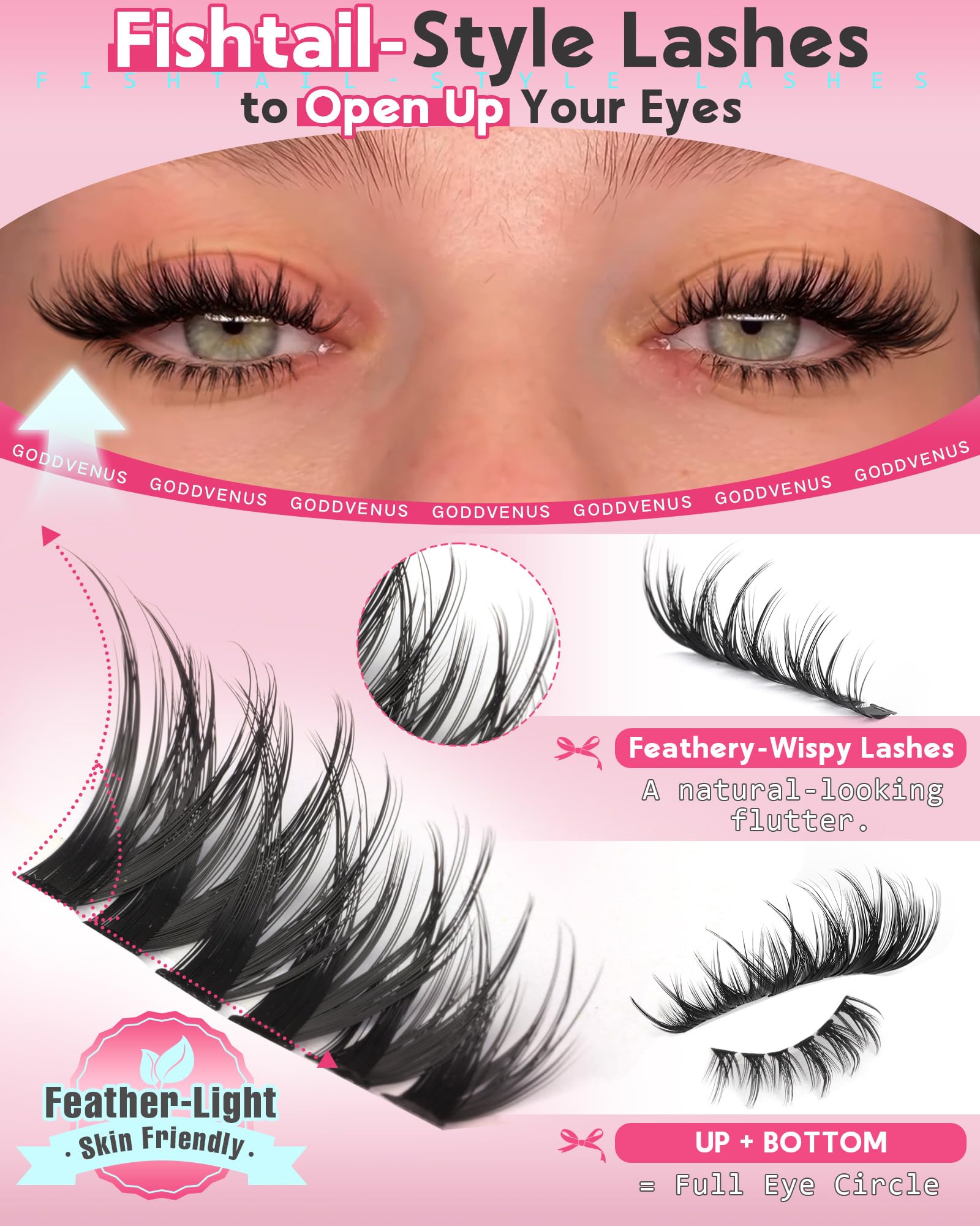 Goddvenus colle cils transparente etanche: tenue durable toute la journee