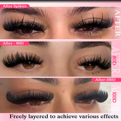Goddvenus extensions cils epines 13-21mm pour un effet longue durée.
